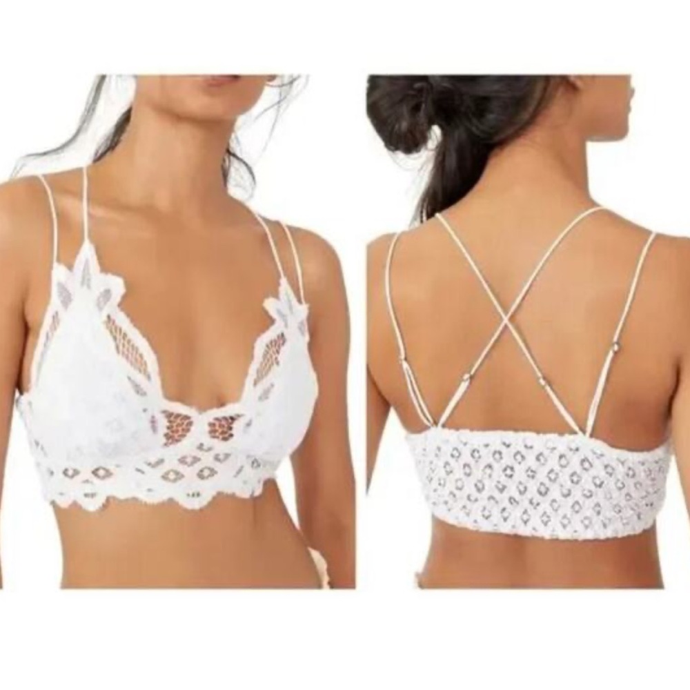 FP One Adella Bralette in White Size Med Retail $38 NWT